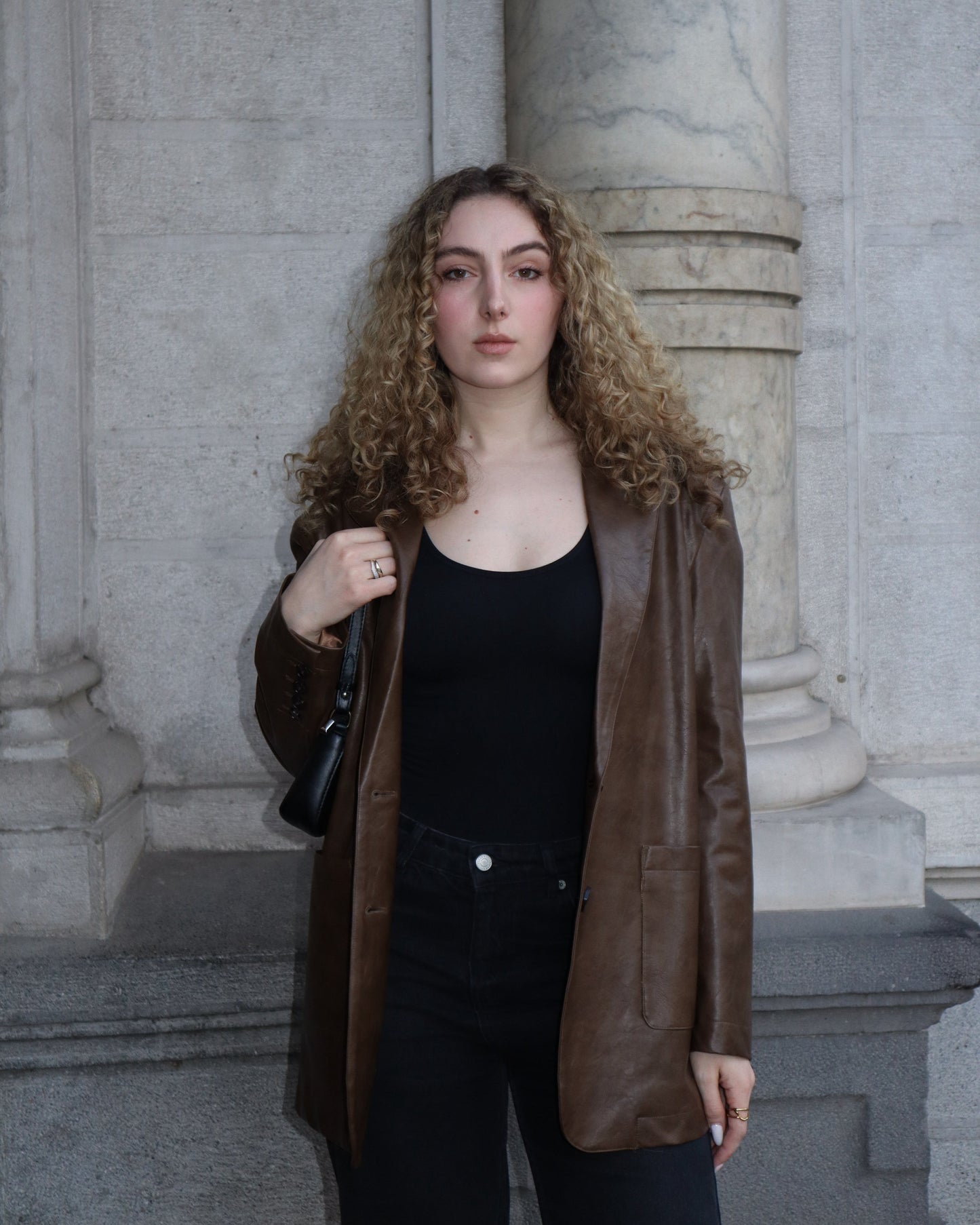 Brown American Retro Leather Jacket